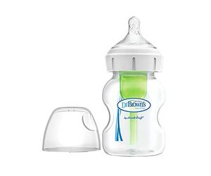 Dr. Brown's Options+ Anti-Colic Baby Bottle, 150ml, Transparent, BPA Free, Vented, Wide Mouth, from 0 months