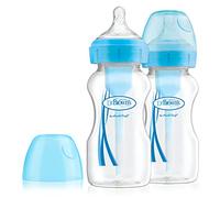 Dr. Browns Baby Bottle Options+ Anti-Colic Wide Neck 270ml 2 Pack Blue