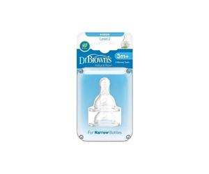 Dr. Brown's Options+ Narrow Neck Level 2 Teats 3+ months Pack of 2