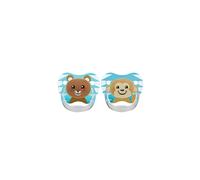 Dr Brown's Prevent Soothers - Animal Faces, Blue, 6-18 Month Multicolour