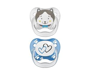Dr. Brown's Prevent Soothers - Animal Faces, Blue, 6-18 Month Multicolour (Assorted Images)