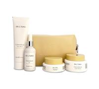 DR.C.TUNA Calendula Skincare Set, Face Wash 100ml, Oil 30ml, Face Cream and Cream Balsam with Travel Bag