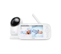 Dr.Care NovaView Video Baby Monitor - 5" 1080P Split Screen Display, 5000mAh Battery, Clear Night Vision, Real-Time/VOX, 2X/4X Zoom, 1000ft Range, 2-Way Audio, Pan & Tilt, No WiFi Baby Camera
