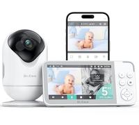 Dr.Care VistaView Smart WiFi Baby Monitor - 5” 1080P Split Screen & 2K Camera App Control, Cry & Motion Alerts, HD Night Vision, 5000mAh Battery, 2-Way Talk, Multi-User, Triple Security, 1279ft Range