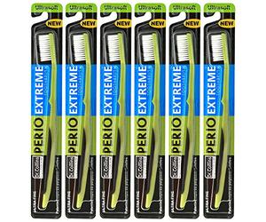 Dr. Collins Perio Extreme Toothbrush, (Colors Vary) (Pack of 6)