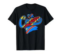 DR Congo Athletic Tail with Congolese Flag Pride Value Graphic T-Shirt, Men, Black, M