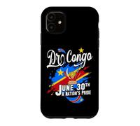 DR Congo Independence Day June 30 Congolese Flag and Emblem Case for iPhone 11