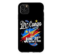 DR Congo Independence Day June 30 Congolese Flag and Emblem Case for iPhone 11 Pro Max