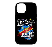 DR Congo Independence Day June 30 Congolese Flag and Emblem Case for iPhone 14