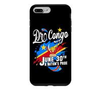 DR Congo Independence Day June 30 Congolese Flag and Emblem Case for iPhone 7 Plus/8 Plus