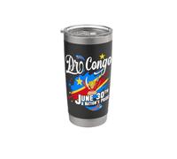 DR Congo Independence Day June 30 Congolese Flag and Emblem Stainless Steel Insulated Tumbler