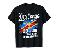 DR Congo Independence Day June 30 Congolese Flag and Emblem T-Shirt