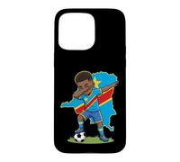 DR Congo Soccer Dab Boy Flag Boys Football Case for iPhone 15 Pro Max