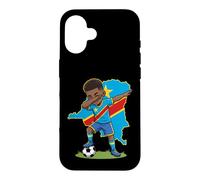 DR Congo Soccer Dab Boy Flag Boys Football Case for iPhone 16