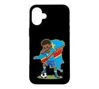 DR Congo Soccer Dab Boy Flag Boys Football Case for iPhone 16 Plus