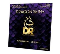 DR DAP-11 - DRAGON SKIN+™ Coated phosphor bronze acoustic guitar strings, Superior sound with pleasant feel & long lifespan, custom light 11-50