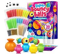 Dr. Daz Bouncy Ball, Make 30 Colourful Power Balls for Kids | Fun Science Experiment Set for Beginners, Birthday Gift for 7-10 Year Olds