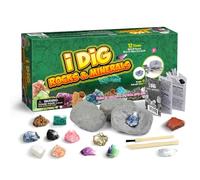 Dr.Daz Stone and Mineral Digging Set for Children, 12 Gemstones & Crystals