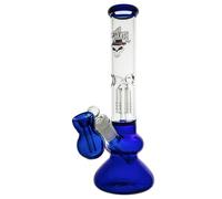 Dr. Death by Chongz 27cm 5mm "Deep" Glass percolator waterpipe bong (Blue accents)