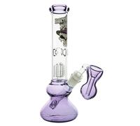 Dr. Death by Chongz 27cm 5mm "Deep" Glass percolator waterpipe bong (Purple accents)