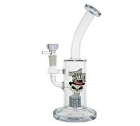 Dr Death by Chongz 30cm 5mm Gary Percolator Waterpipe Purple Bong, Manufactured from 5mm Thick Borosilicate Glass, stands approximately 30cm tall