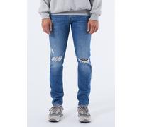 Dr. Denim - Clark Rubble Mid Blue Ripped - Jeans - blue - W32 / L32 - 83% Cotton, 11% Lyocell, 5% Hemp, 1% Elastane,Denim W32 / L32