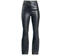 Dr. Denim Moxy Flare Imitation Leather Trousers black L
