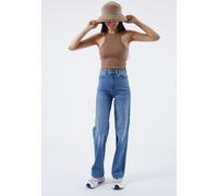 Dr. Denim - Moxy Straight Cape Sky Worn Hem - Jeans - blue - M / L32 - 94% Cotton, 3% Polyester, 3% Elastane M / L32