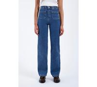 Dr. Denim - Moxy Straight Patch Cape Mid Retro - Jeans - blue - XL / L32 - 94% Cotton, 3% Polyester, 3% Elastane XL / L32