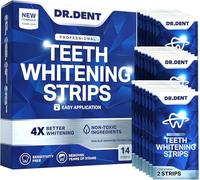 DR.DENT Teeth Whitening Strips Professional Strength - 7 Treatments (14 Strips) with Mouth Opener - Enamel Safe Teeth Whitening Kit for Sensitive Teeth