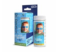 Dr.Deutsch 7-in-1 Pool Test Strips 150 Count, Hot Tub & Spa Water Testing Kit for Bromine, pH, Total Alkalinity, Free Chlorine, Total Hardness, Cyanuric Acid & Total Chlorine, Pool Tester CE UKCA ISO