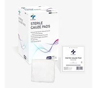 DR. DEUTSCH Sterile Gauze Pads 5 x 5 cm for Wound Dressing Pack of 100 Individually Packed Pouches, 12-Ply Cotton & Highly Absorbent, Gauze Sponge-Pads for Wound Care & Home First Aid Kits