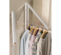 Dr.DJ Clothes Drying Rack, Wall-Mounted Retractable & Foldable Clothes Hanger for Laundry Room Organization and Storage, Clothes Hanger Rack for Dorm, Closet, Balcony, Laundry Room(1P, Metal, White)