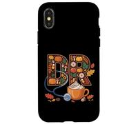 DR Doctor Fall Pumpkin Spice Coffee Stethoscope Art Case for iPhone X/XS
