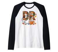 DR Doctor Fall Pumpkin Spice Coffee Stethoscope Art Raglan Baseball Tee