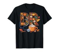 DR Doctor Fall Pumpkin Spice Coffee Stethoscope Art T-Shirt