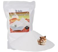 DR.DUDU Hamster Bath Sand, 2.8lb Dust Free Desert Sand or Potty Litter Sand for Hamster Chinchillas Gerbil Syrian Mice Small Animals (White)