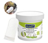 DR.EASY Breath Freshener Dental Finger Wipes 80ct for Dog & Cat, Help Wipe Away Plaque&Tartar, No Added Harsh Chemicals No Brush Formula