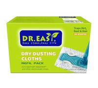 Dr.Easy Dry Sweeping Cloths,72ct Disposable Mopping Pads Refil Pack,fits SWIFFER Sweeper and Other Electrostatic Mop Heads for Floor Mopping and Cleaning.Bigger Size 8x11in,Catch& Lock Dirt & Hair.