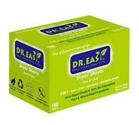 Dr.Easy Dryer Sheets Free & Clear Plant Based all ingredients for Sensitive Skin 160 Ct 100% Rayon Fabric Softener sheet unscented & no dyes Reduce Static & Wrinkles Soften Clothes Help Repel Pet Hair