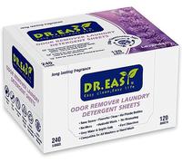 DR.EASY Odor Remover Laundry Detergent Sheets 240 loads Lavender,Easy To Carry Great For Travel,safe for baby & pets,No mess No Dyes biodegradable formula