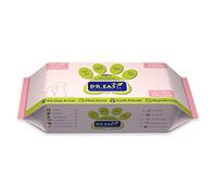 DR.EASY Super Caring Pet Wipes 100ct for Dogs and Cats, Cleans Ears, Face, Butt, Body and Eye Area - Convenient, Ideal for Home or Travel