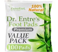 Dr. Entre's Value Pack Foot Pads: Premium Value Foot Pads to Feel Better, Sleep Better & Relieve Stress | 100 Pack of Effective & Natural Foot Patches