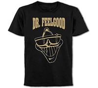 Dr. Feelgood T-Shirt Punk Rock Wave Band T Shirts Black (Small)