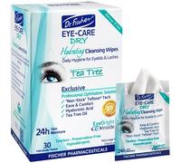 Dr. Fischer Tea Tree Oil Eyelid Wipes - Hypoallergenic Eye Wipes for Dry, Red, Allergy, and Blefaritis. Relief for Computer Vision & Tired Eyes. Effective Makeup Remover (30 Wipes)