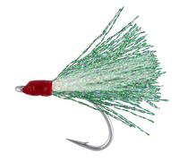 Dr.Fish 1/0 Fishing Hook, 15 Pack White High Carbon Steel Mylar Flash Teasers for Striper Flounder Seabass, Saltwater Rigs