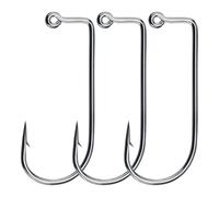 Dr.Fish 100 Pack 90 Degree Aberdeen Jig Hooks, Round Bend, Freshwater & Saltwater Fishing Crappie Panfish Swimbait Jig Hook Mold Making Supplies #2/0