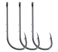 Dr.Fish 100 Pack Baitholder Fishing Hooks Octopus Circle Hooks Live Bait Wacky Hook High Carbon Steel Double Barbed Shank Fishing Hook for Bass Trout Crappie Panfish Salmon 10#