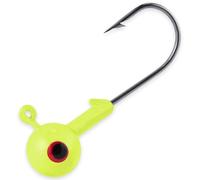 Dr.Fish 20 Pack Fishing Jig Heads, Crappie Jig Round Ball Head Freshwater Fishing Hooks Bass Trout Panfish Walleye Bluegill Saltwater Yellow 1/2oz