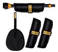 Dr.Fish 3 Pack Fishing Lure Wraps, Oval Nylon Bait Storage Protectors with Magic Patch, Secure Covers for Fishing Hooks, Lures, Rods, Tackle Organizer XL